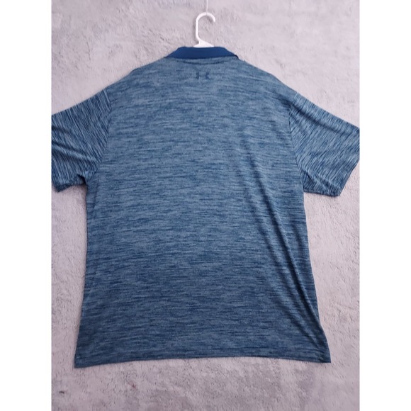 Under Armour Performance Polo Mens 2XL XXL Heather Blue Stretch Activewear Golf - Picture 5 of 9